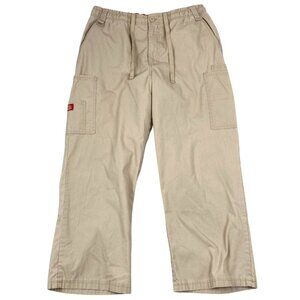 Dickies Mens Pants M Khaki Cargo With Drawstring Waist